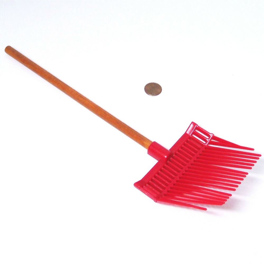 American Girl Doll Rake Barn Fork 12" Red Horse Stable Supplies Accessory Toy